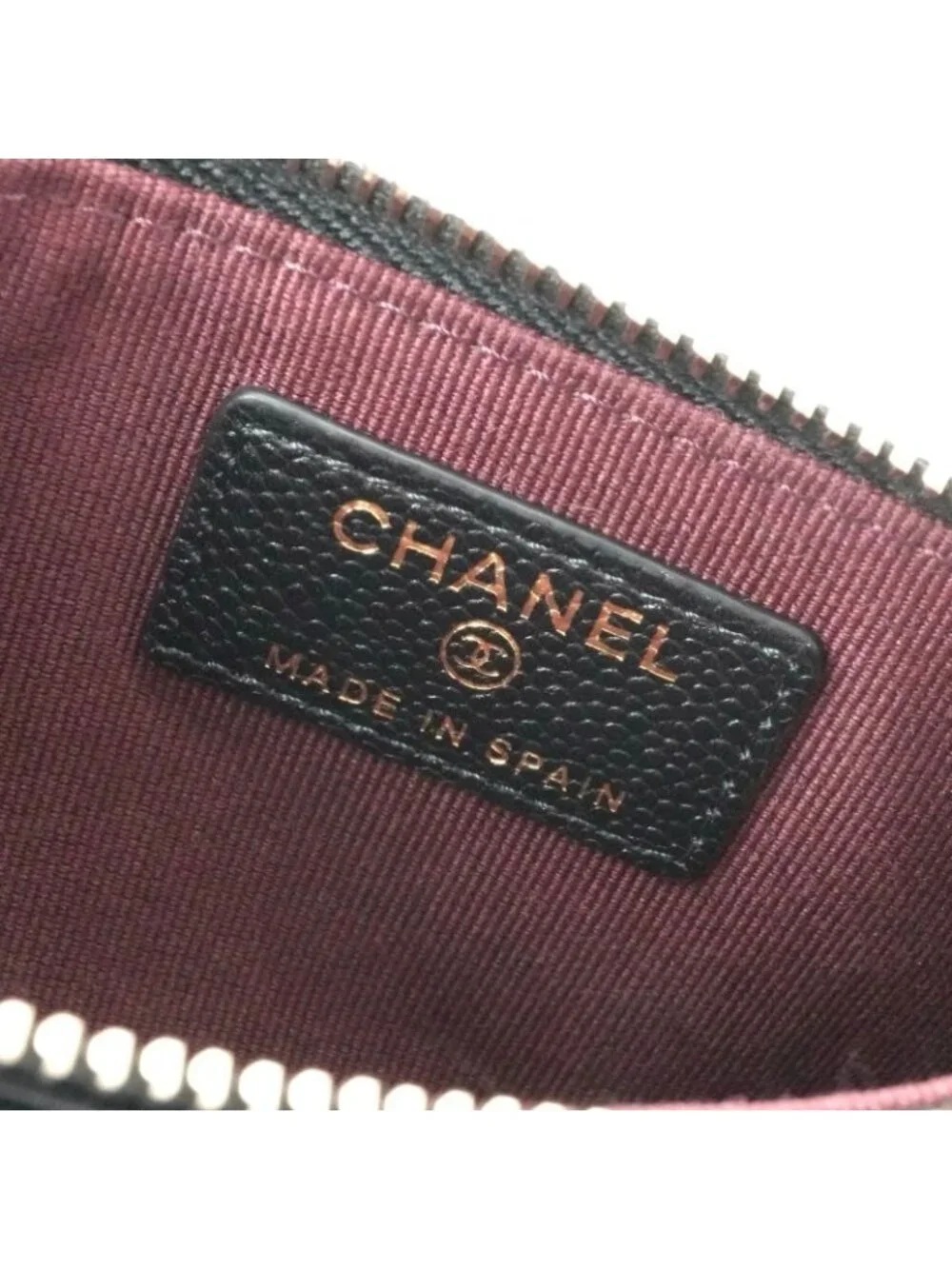 Chanel Wallet Coin Purse Black Gold Fragment Case Card Slot Classic